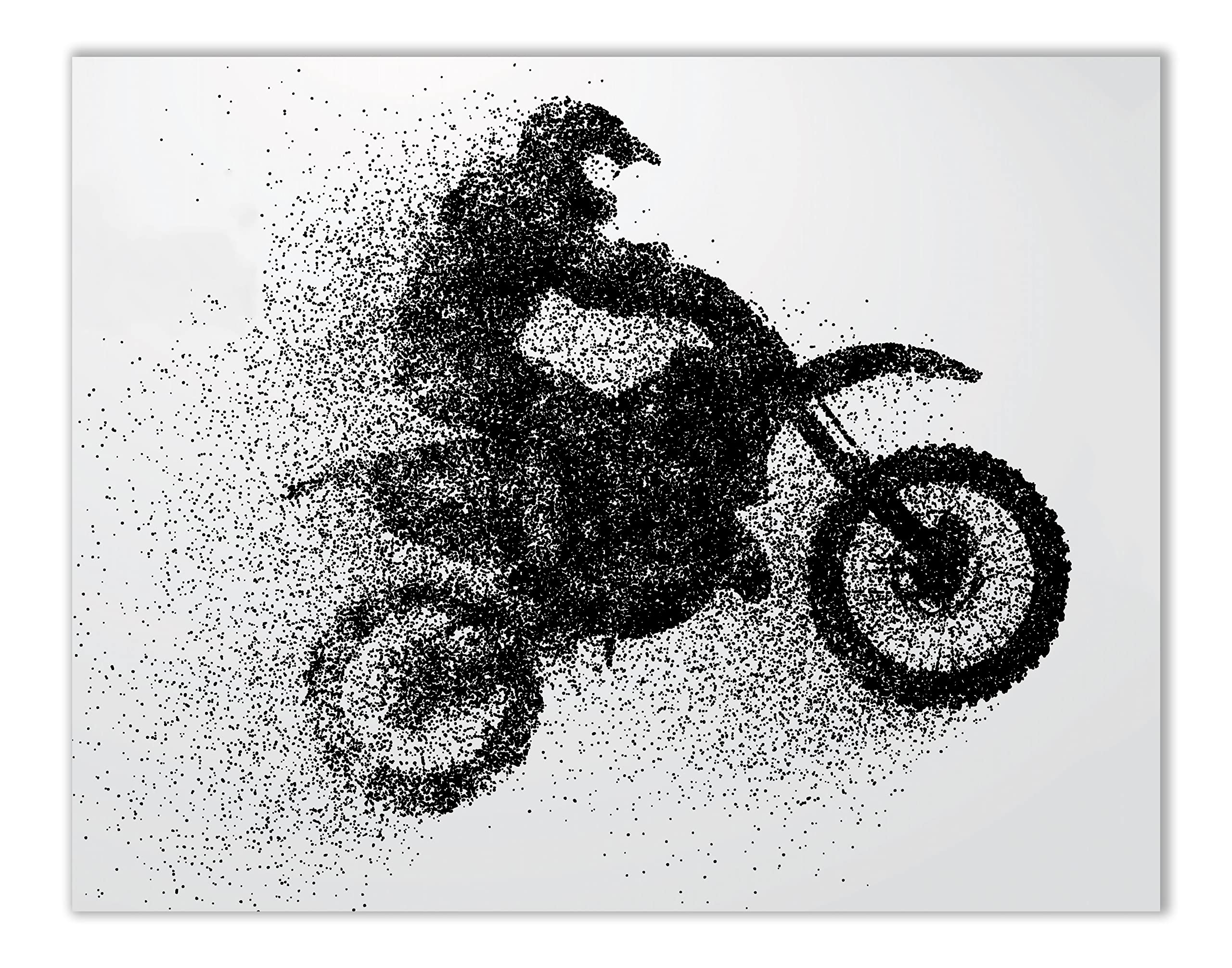 Motocross Dirt Bike Wall Art Prints - 11x14 Unframed Poster Photos for Bedroom, Man Cave & Kids Room Decor - Perfect Gift for Motorcycle Enthusiasts & Sports Fans - Ideal for Home, Office or Garage Decoration
