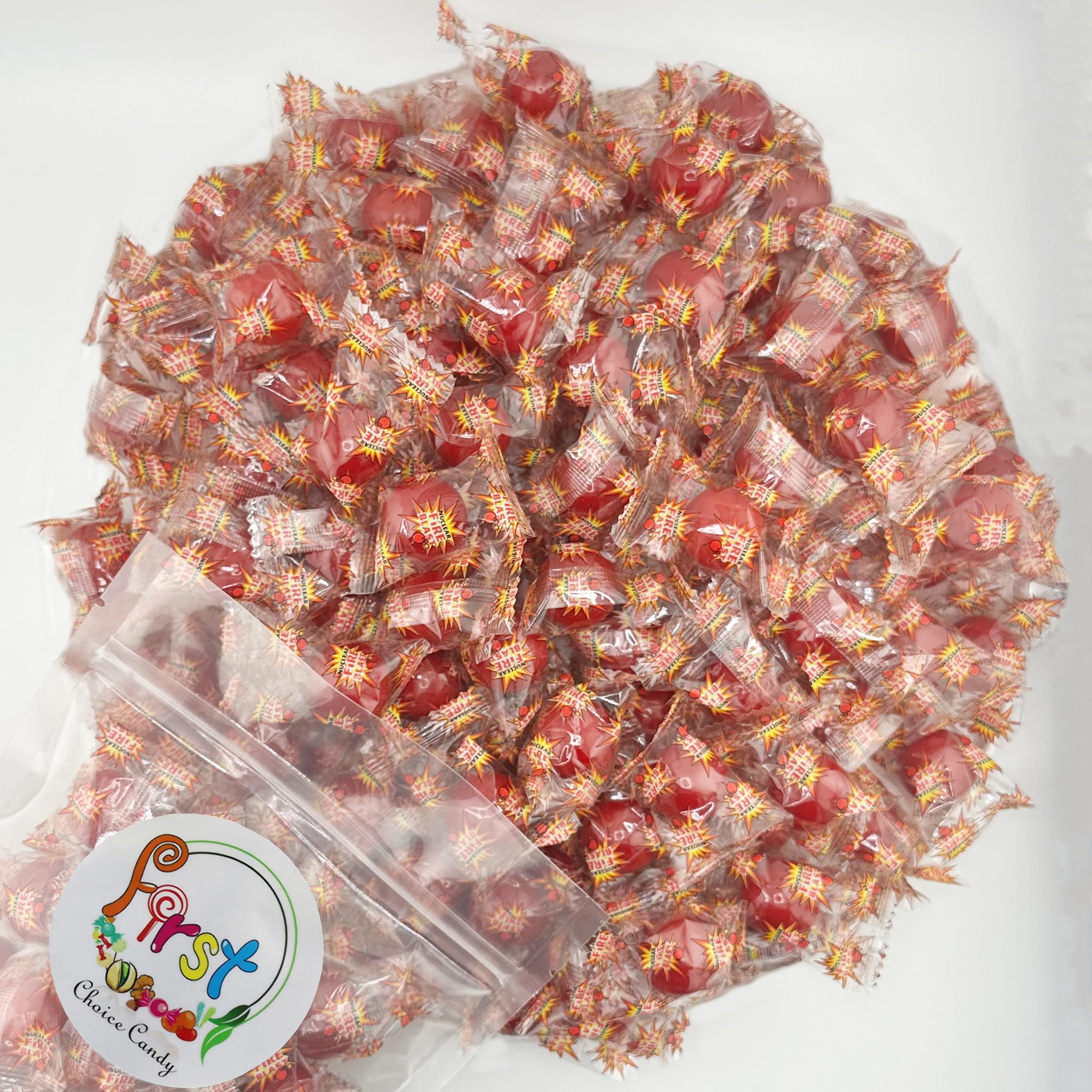 FirstChoiceCandy Red Hot Cinnamon Fireblast Candy - 2 Pound Bag - Spicy Cinnamon Hard Candy for Baking, Parties & Holiday Treats - Perfect for Christmas, Halloween & Candy Buffets