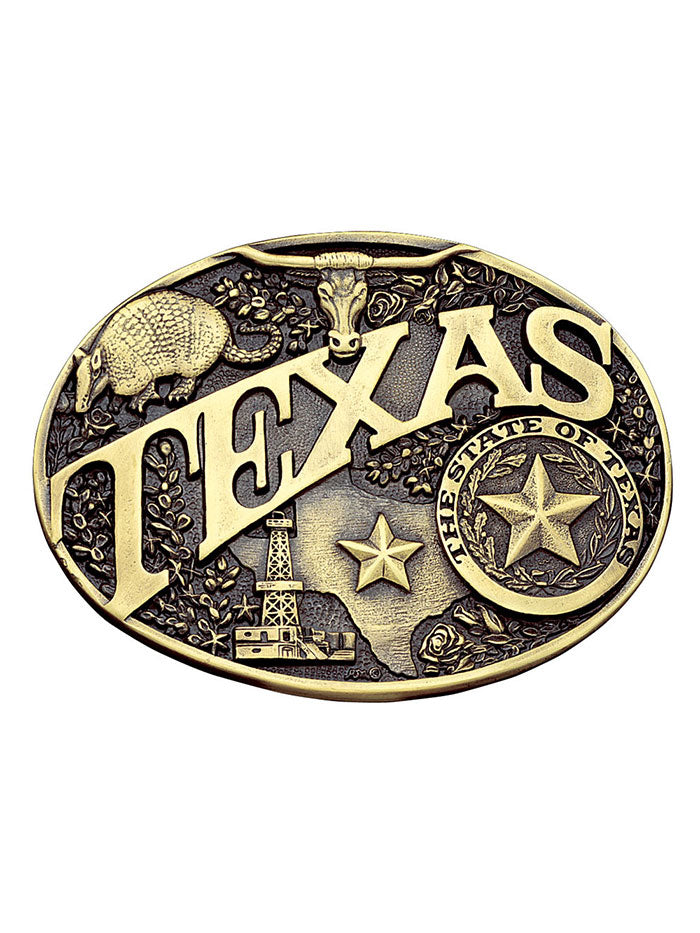 Montana Silversmiths 60811TXC Texas State Heritage Western Belt Buckle for Men - Perfect for Cowboy Boots, Rodeo & Western Fashion Outfits