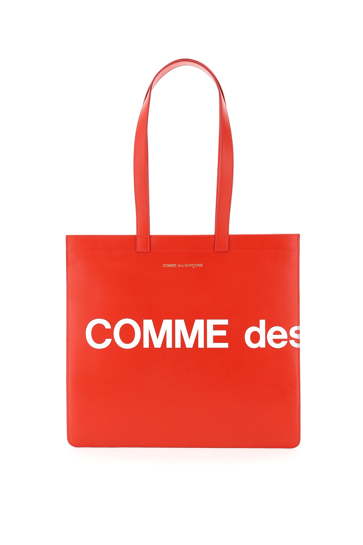 Comme des Garcons Leather Wallet Tote Bag with Logo - Stylish Designer Handbag for Women, Perfect for Work, Travel, and Everyday Use