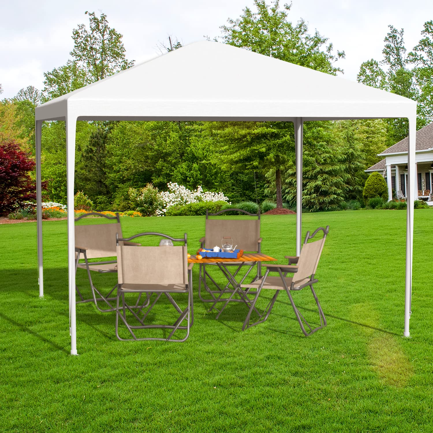 10x10 Waterproof Gazebo Canopy Tent - Outdoor Party Shelter for Weddings, BBQ, Catering & Backyard Gatherings | Heavy-Duty Patio Cover for Sun & Rain Protection