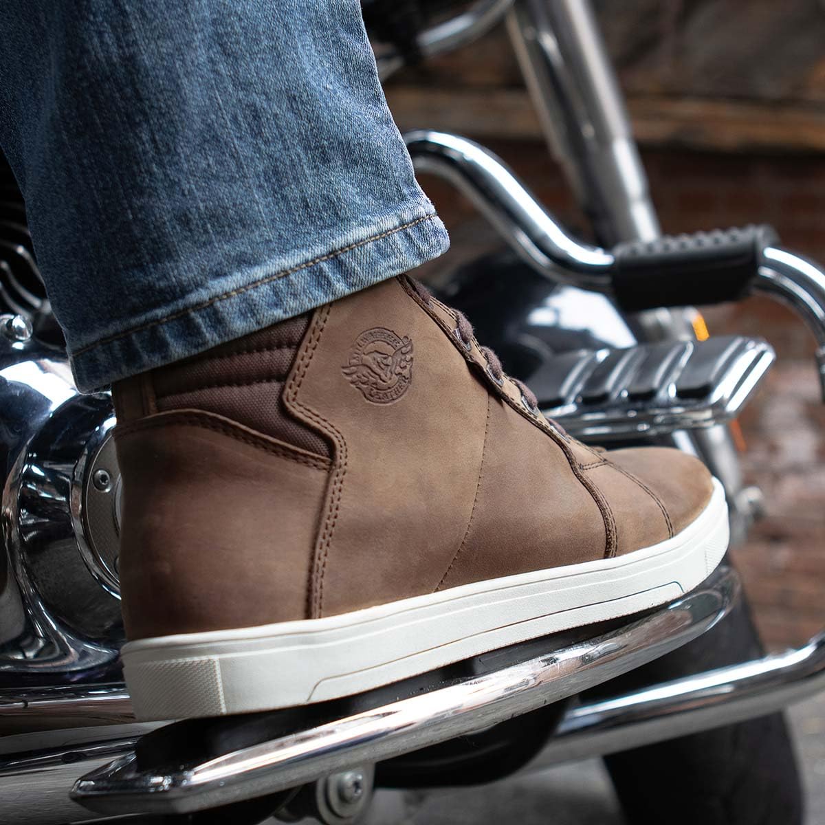 Milwaukee Leather Men's Motorcycle Shoes - Reinforced Street Biker Boots for Casual Riding (Leather, Suede & Canvas) Size 13 - Perfect for Urban Commuting & Weekend Cruises