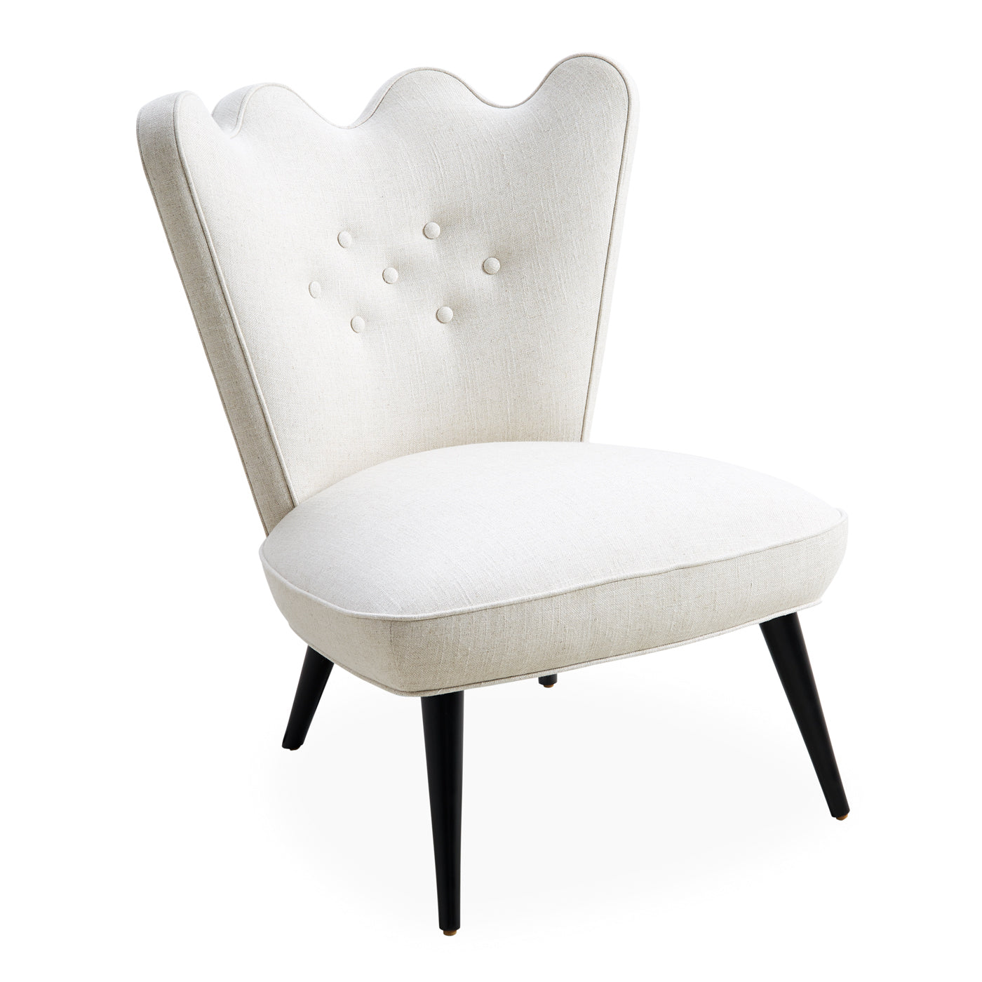 Ripple Slipper Chair - Comfortable Modern Accent Chair for Living Room, Bedroom & Office - Perfect for Reading Nook, Lounge Area or Small Space Decor