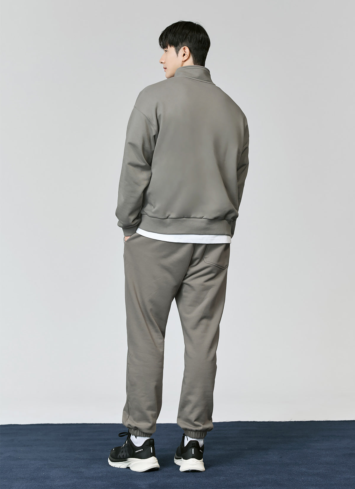 French Terry Loose Fit Jogger Pants for Men - Comfortable Casual Sweatpants with Elastic Waist & Pockets - Perfect for Lounge, Workout & Travel