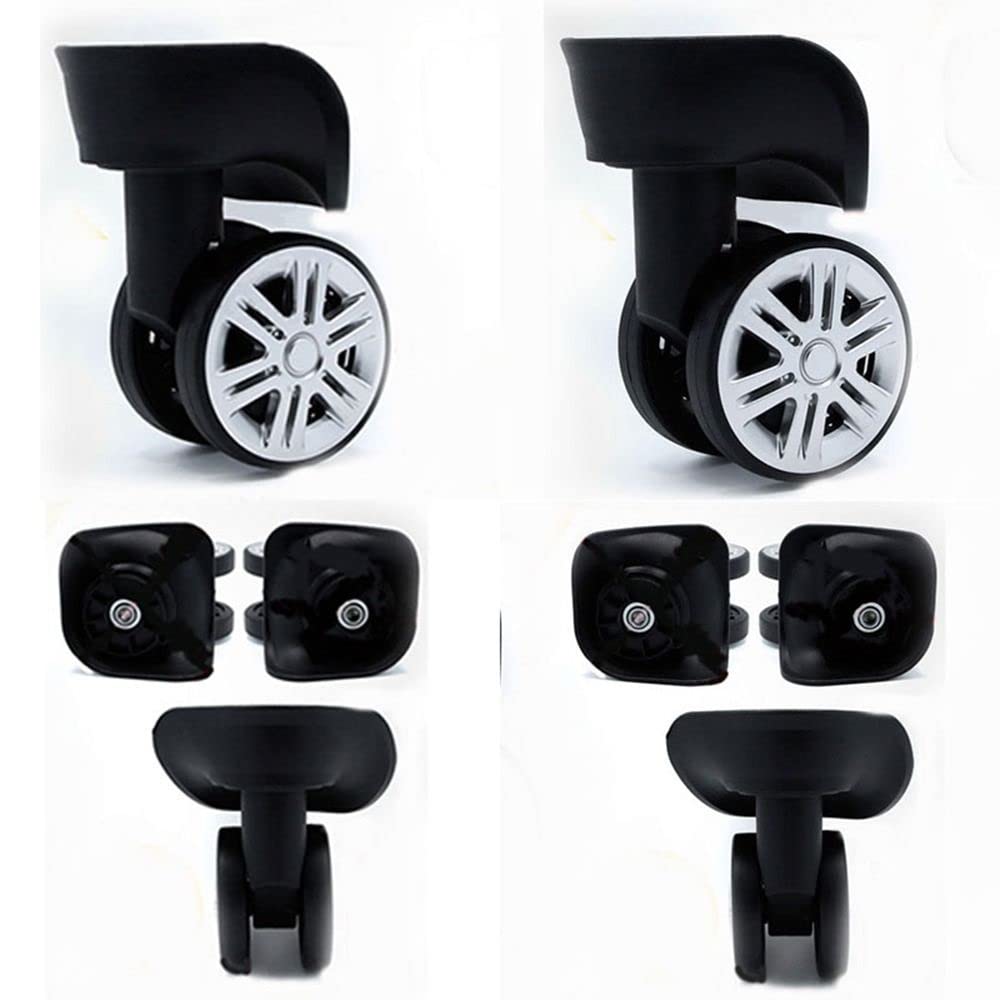 Heavy Duty Universal Luggage Wheel Replacement - 1 Pair Durable Suitcase Casters for Travel Bags & Rolling Cases - Perfect for Broken Wheel Repair, Airport Luggage, and Business Travel Accessories