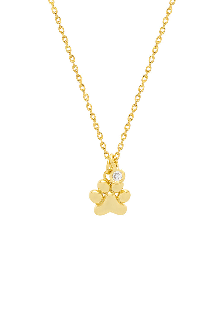 Paw Charm Necklace for Women - Cute Animal Jewelry Gift for Dog & Cat Lovers - Perfect for Pet Memorial, Birthday & Everyday Wear