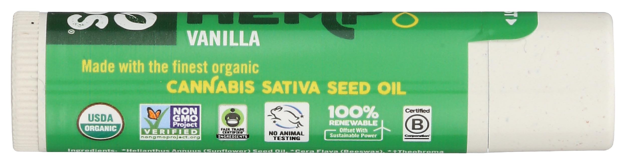 Organic Hemp Lip Balm by ECO LIPS - 0.15 OZ (4.25g) | Moisturizing & Nourishing | Vegan, All-Natural Ingredients | Perfect for Dry Lips, Outdoor Activities & Daily Hydration