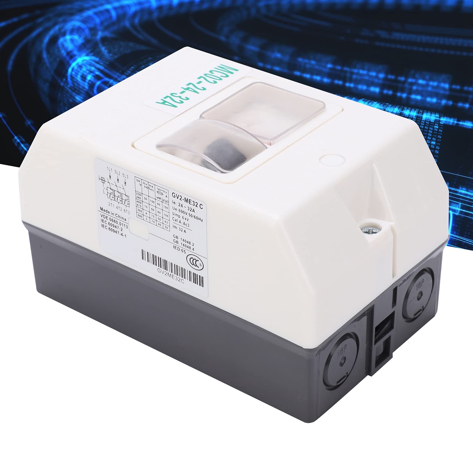 Waterproof Motor Circuit Breaker Switch - Industrial Grade Distribution for Motors | Perfect for HVAC, Pumps, and Heavy Machinery Protection