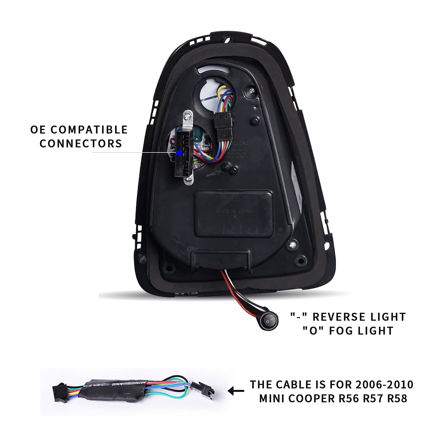 JCW Union Jack LED Tail Lights Assembly for Mini Cooper Hatchback R56 R57 R58 R59 (2007-2013) - Sequential Turn Signal Rear Lamps Pair - Upgrade for Mini Cooper S, Clubman & Convertible Models - Perfect for Night Driving & Car Customization