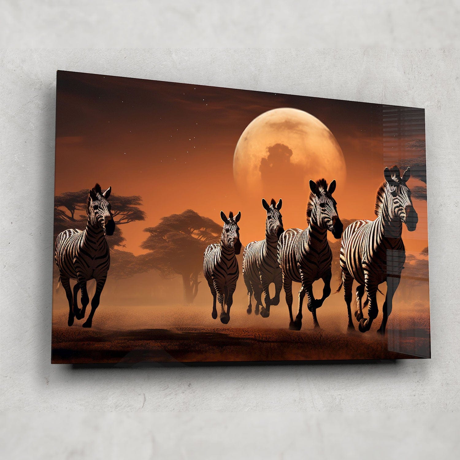 Striped Horizon Tempered Glass Wall Art - Modern Abstract Decor for Living Room, Bedroom & Office - Shatterproof & Easy to Install