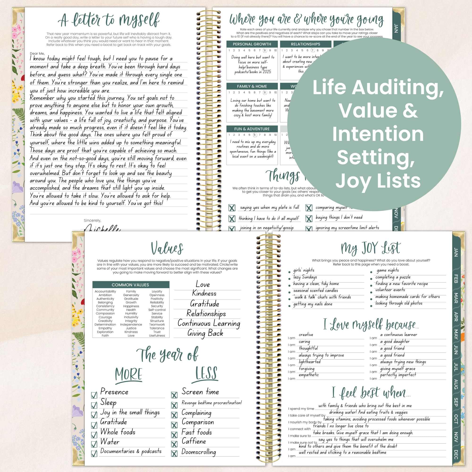 Bloom 2025 Daily Planner - Hardcover Goal & Vision Planner (Jan-Dec 2025) with Monthly/Weekly Views - 7.5