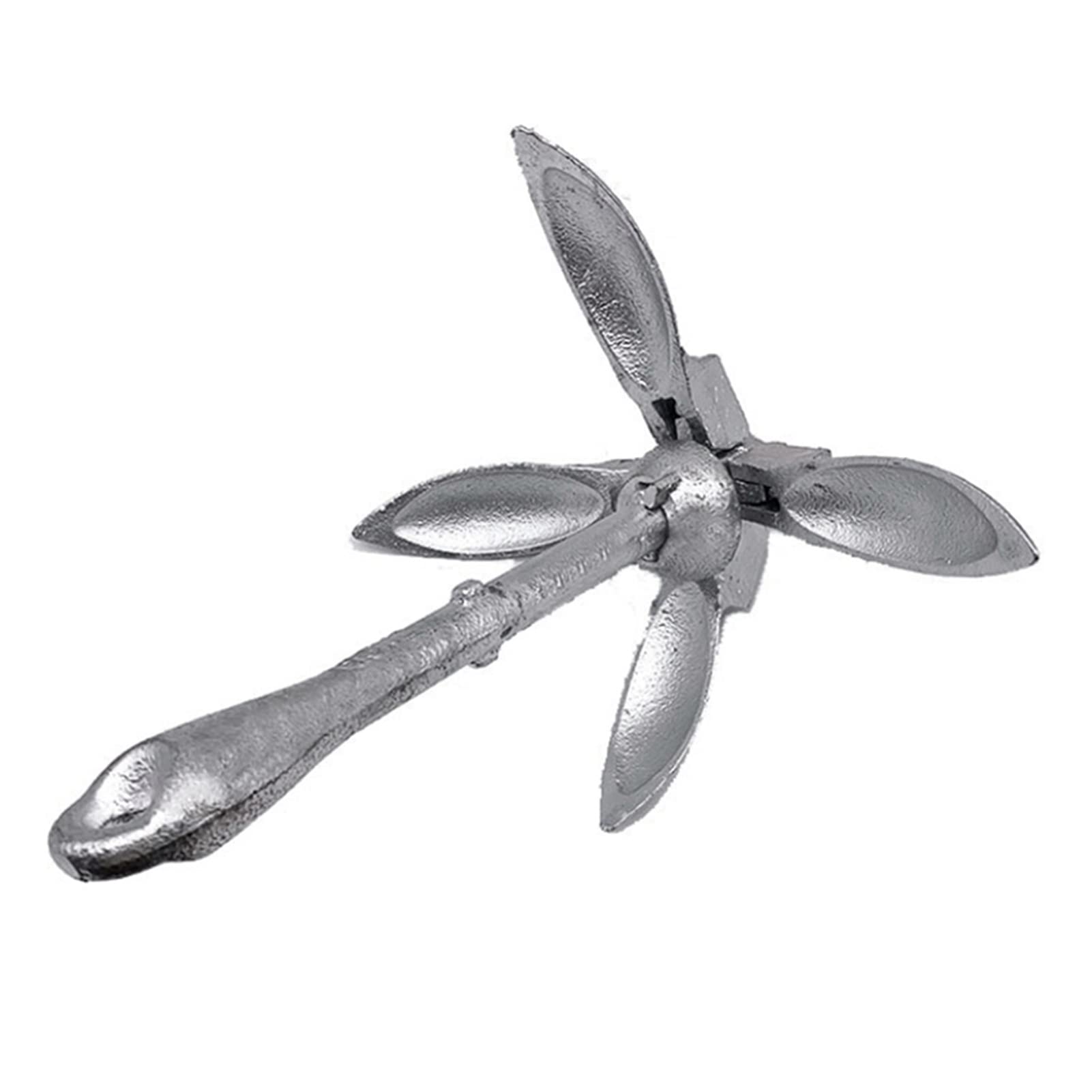Stainless Steel Folding Grapnel Boat Anchor - 1.5KG Heavy Duty Marine Hardware for Small Boats, Dinghies & Yachts | Durable Docking Solution for Fishing, Sailing & Water Sports