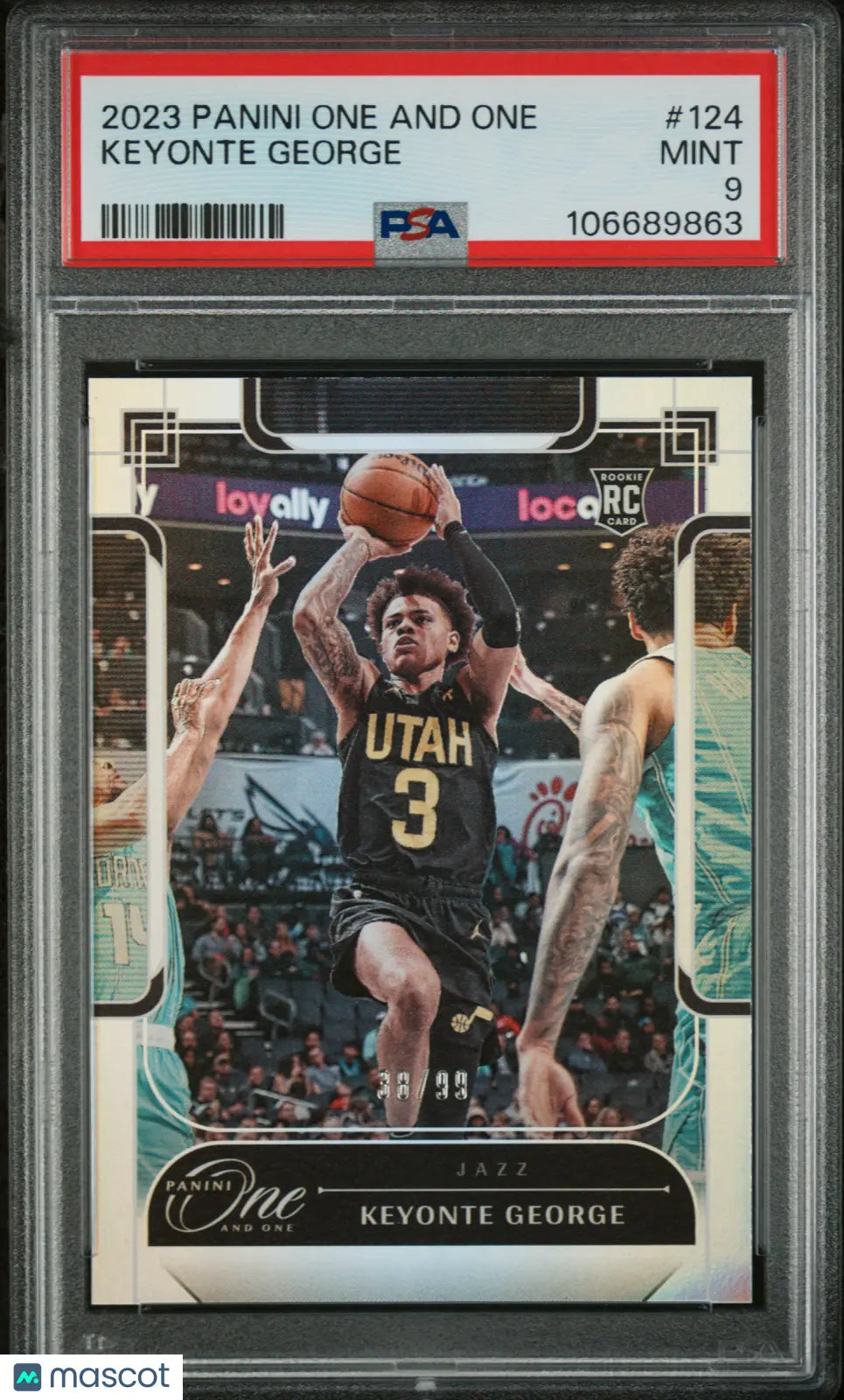 2023 Panini One And One Keyonte George Rookie Card PSA 9 Gem Mint /99 - Basketball Collectible for NBA Fans & Sports Memorabilia Enthusiasts
