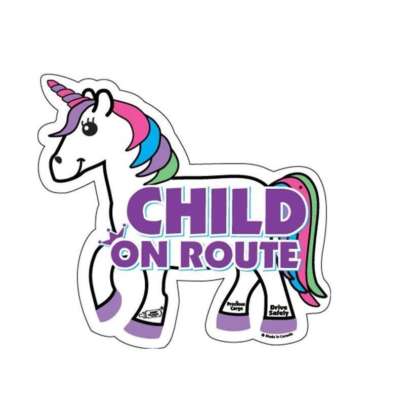 Child On Board Unicorn Car Magnet - Fun & Safe Car Decal for Kids, Perfect for Family Road Trips & School Drop-Offs