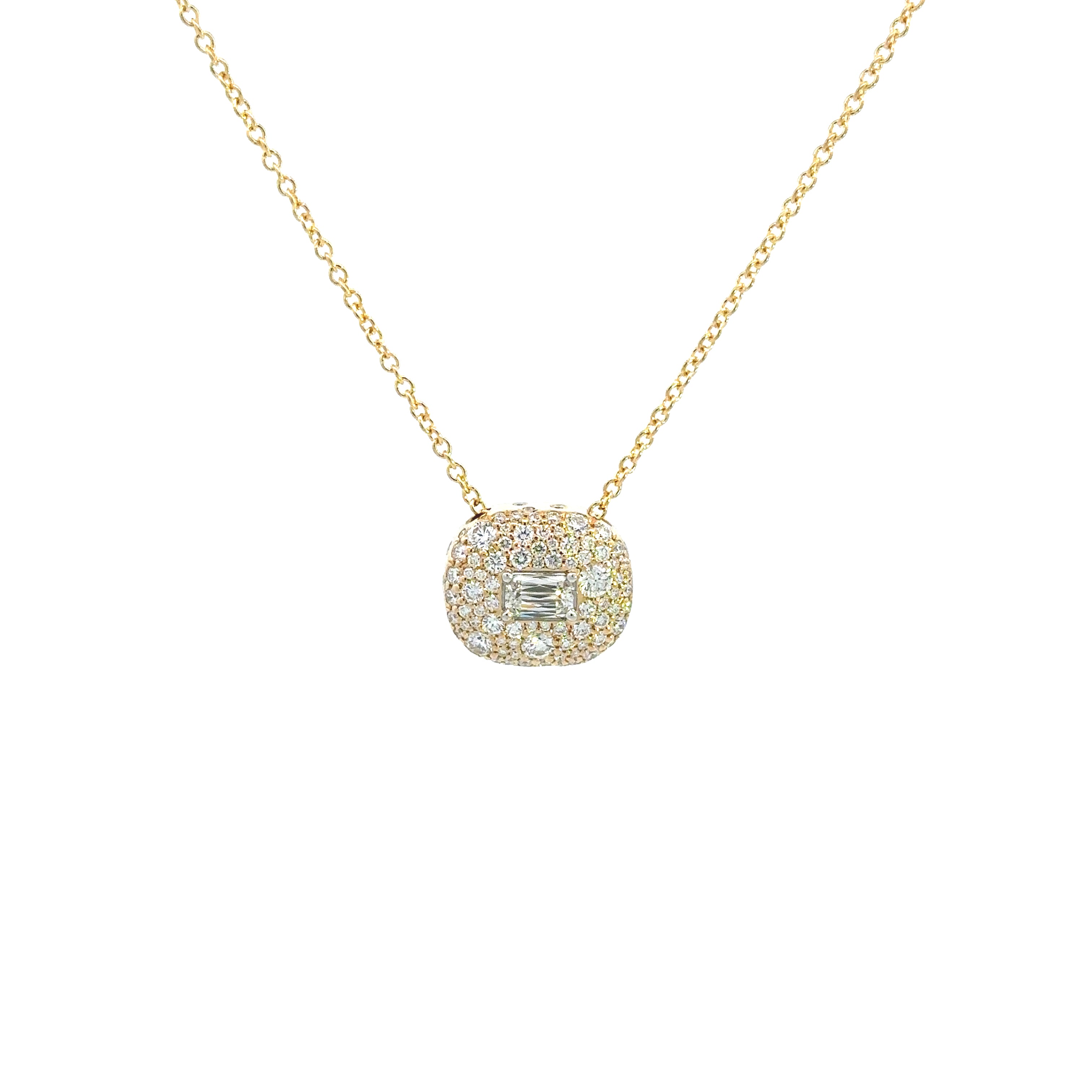 Exquisite Kwiat ASHOKA Diamond Pendant Necklace with Pave Setting | 14K Gold Jewelry for Women | Perfect for Weddings, Anniversaries & Special Occasions