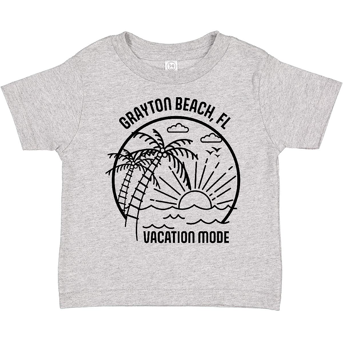 Inktastic Summer Vacation Mode Grayton Beach Florida Toddler T-Shirt - Cute Florida Beach Themed Tee for Toddlers - Perfect for Family Vacations, Beach Trips & Summer Outfits