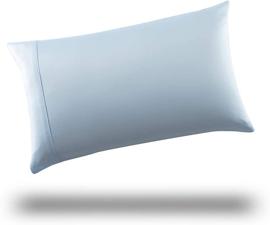 MEILA Silky Satin Pillowcase Set of 2 - Ultra Soft Washed Silk Pillow Covers for Hair & Skin Care, Standard Size (20x26 inches), Baby Blue - Perfect for Beauty Sleep, Reducing Frizz & Wrinkles