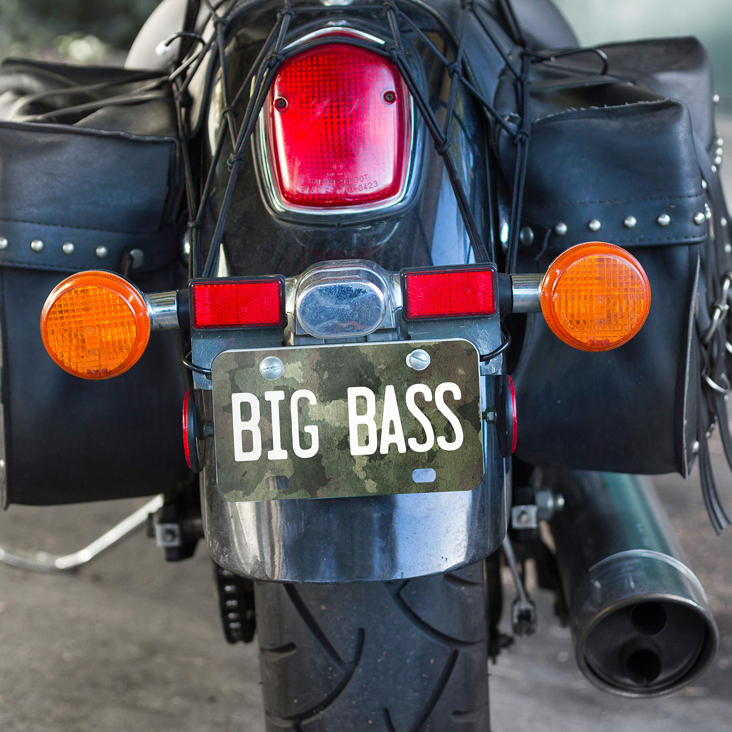 Custom 6x3 Inch Aluminum License Plate for Bikes, Bicycles & Golf Carts - Personalized Vanity Plate with Camo Design - Engrave Your Own Text - Perfect for Customizing Vehicles, Golf Carts & Outdoor Gear