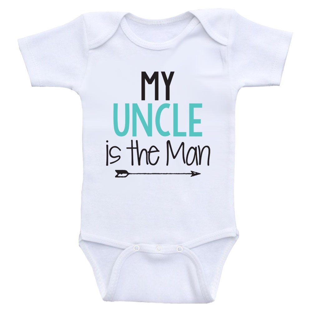 Funny Baby Onesie Bodysuit - My Uncle Is The Man | Cute Infant Romper for Newborns & Toddlers | Perfect for Family Photos, Playtime & Gifts