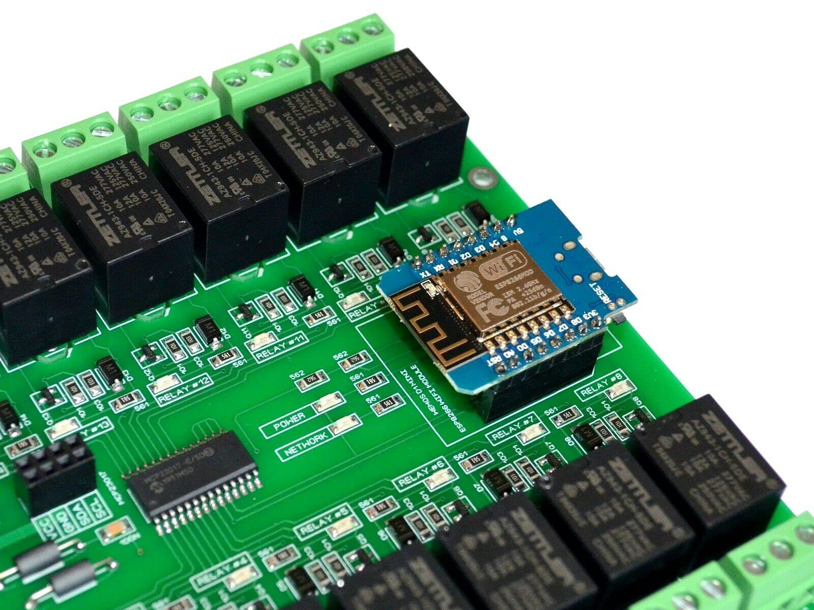 16-Channel WiFi Relay Module ESP8266 for Smart Home Automation | Compatible with ESPHome & Home Assistant | Remote Control Lights, Appliances & IoT Devices