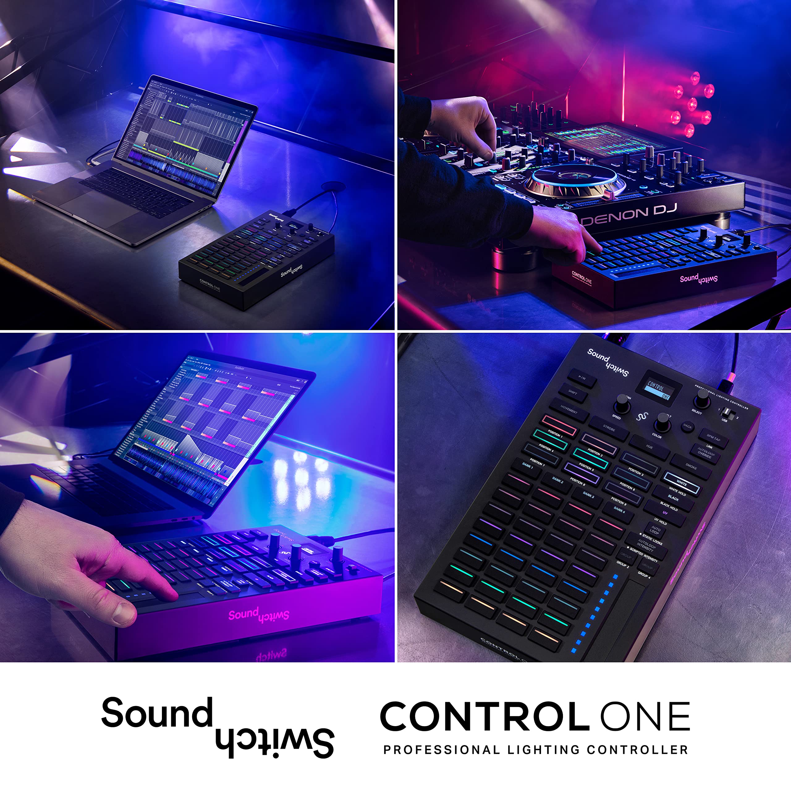 SoundSwitch Control One – Professional DMX DJ Lighting Controller with 3-Month Software License | DMX & Philips Hue Compatible | Perfect for Clubs, Stages & Home DJ Setups