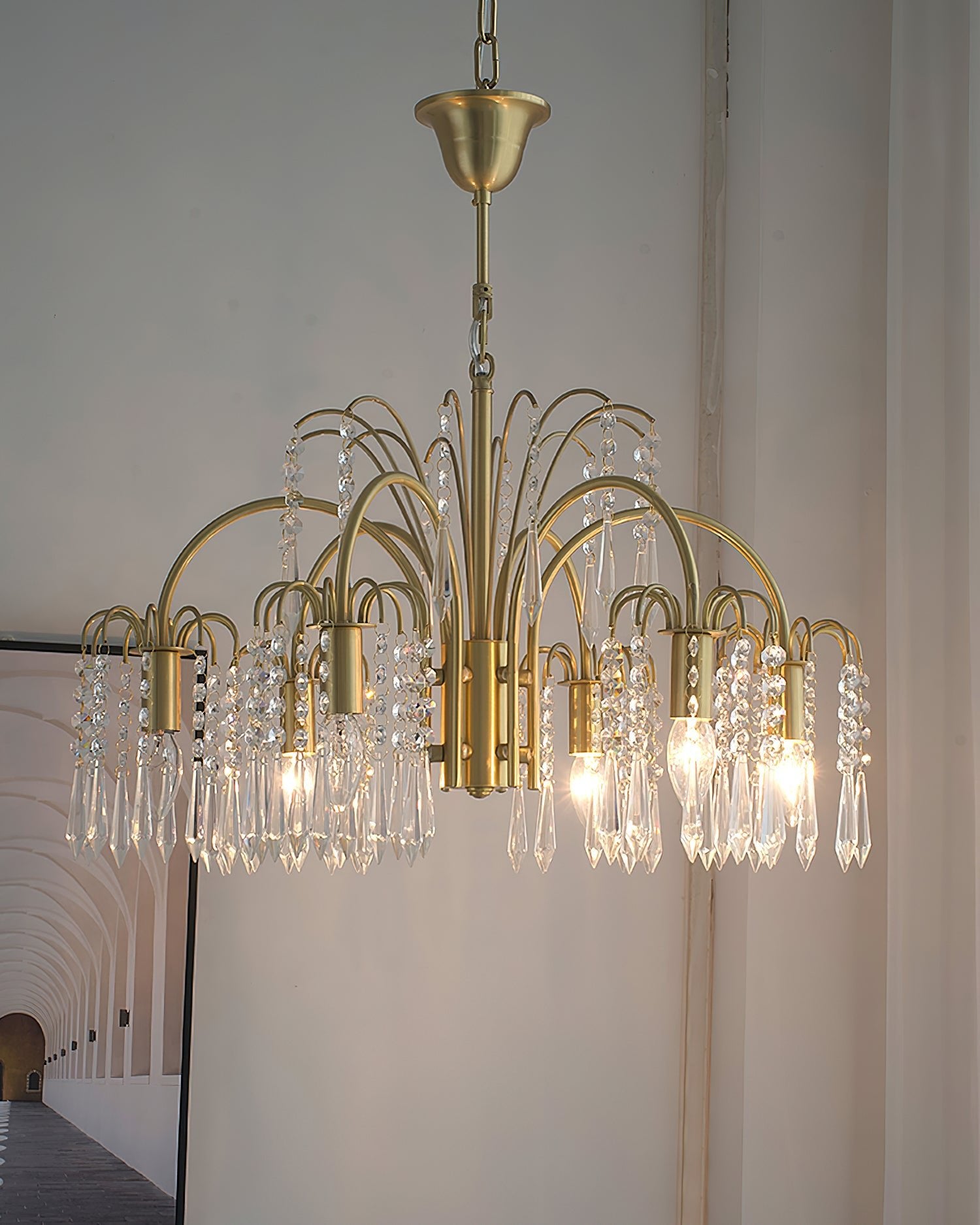 Isla Dawn Chandelier - Elegant Crystal Ceiling Light Fixture for Dining Room, Bedroom & Living Room | Modern Home Decor Lighting