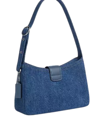 Coach Eliza Denim Shoulder Bag for Women - Stylish Crossbody Purse for Everyday Use, Work & Travel