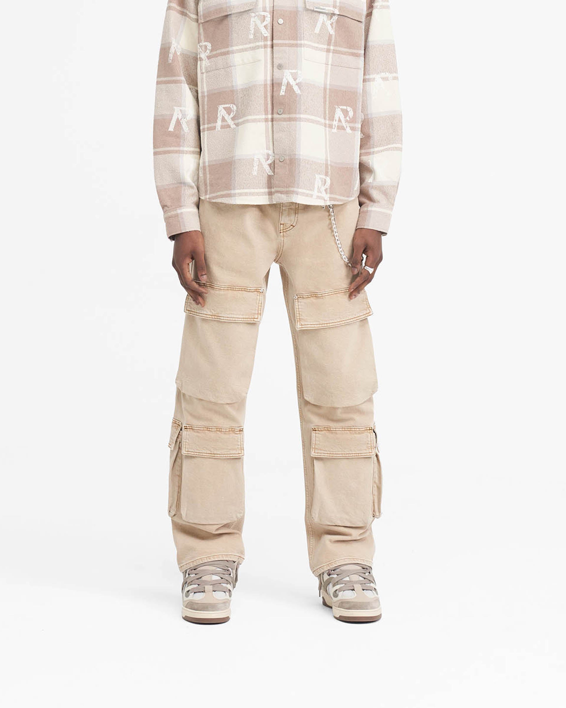 R3Ca Cargo Denim Dirt Cashmere Pants - Stylish & Comfortable Men's Casual Trousers for Outdoor Adventures & Everyday Wear