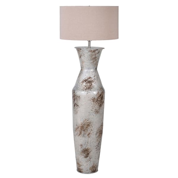 Bliss Tall Hairon Floor Lamp with Linen Shade - Modern Standing Light for Living Room, Bedroom & Office Decor