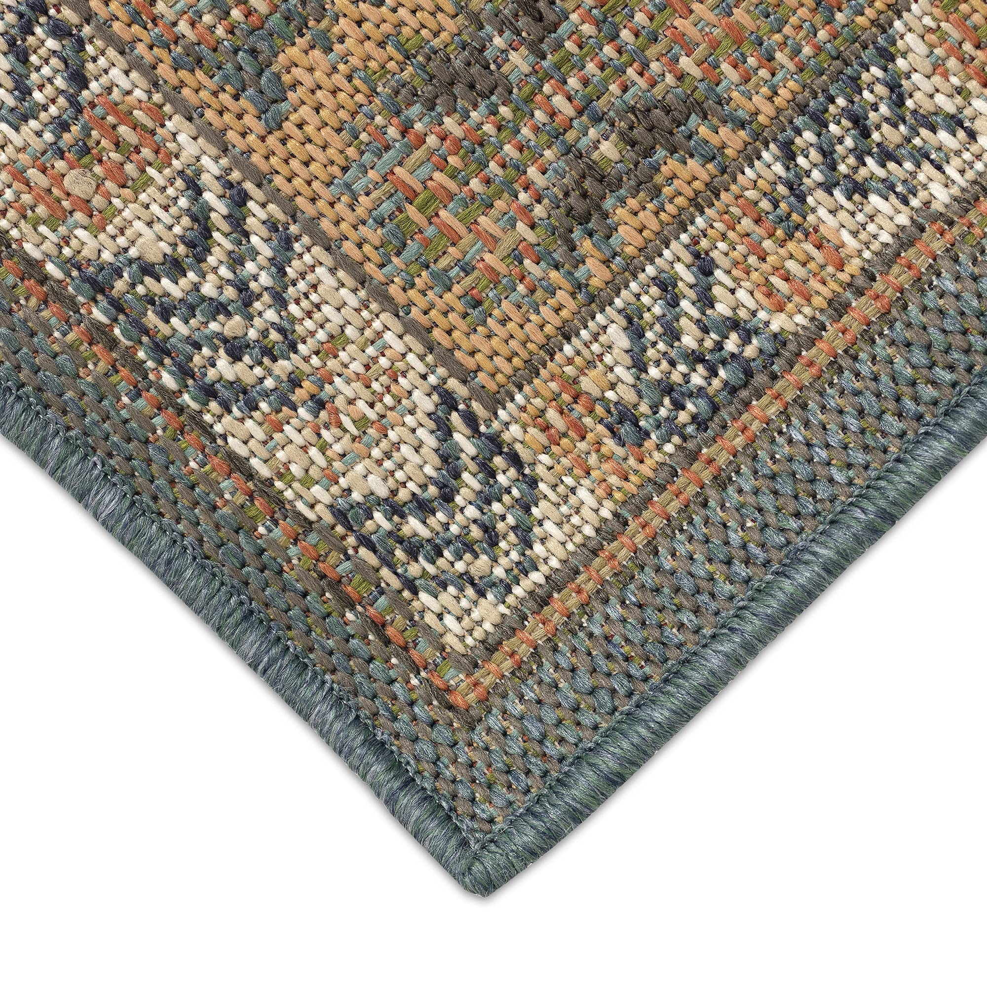 Liora Manne Patio Low Profile Easy Care Weather Resistant Indoor/Outdoor Rug - Southwestern Tribal Design, Serapi Ivory 7'10