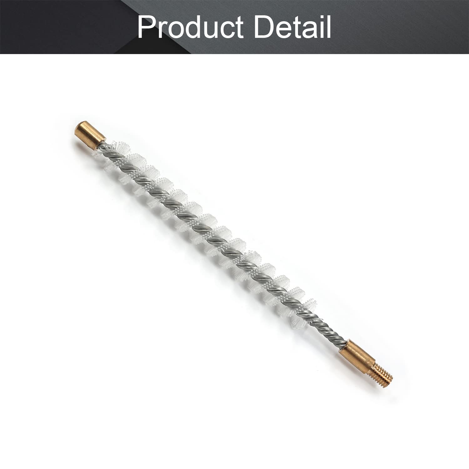 Othmro 0.49 Inch Diameter Bristle Brushes - Dryer Vent Cleaner Kit, Refrigerator Coil Cleaning Tool with Long Flexible Pipe - Perfect for Fridge, Freezer, AC Unit and HVAC System Maintenance (White)