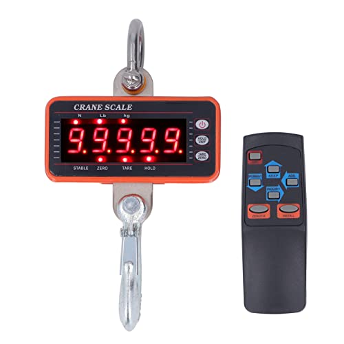 **Digital Hanging Scale 500kg/1102lb - High Precision 5-Digit LED Display, Wireless Remote Control, Industrial Heavy Duty Crane Scale for Farm, Factory, Hunting & Logistics - Perfect for Weighing Livestock, Equipment & Game**