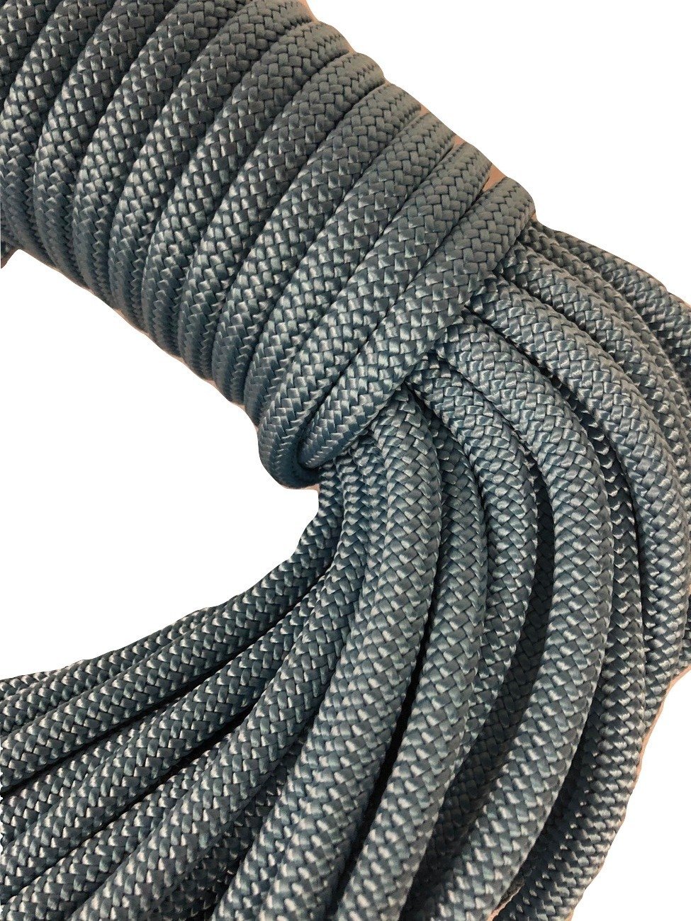 3/8 Inch Double Braid Nylon Rope - 300 Feet Light Blue - Heavy Duty Marine, Camping & Outdoor Use - Perfect for Boating, Hiking & DIY Projects