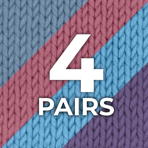 Dark Blue/Pink/Light Blue/Purple - 4 Pairs