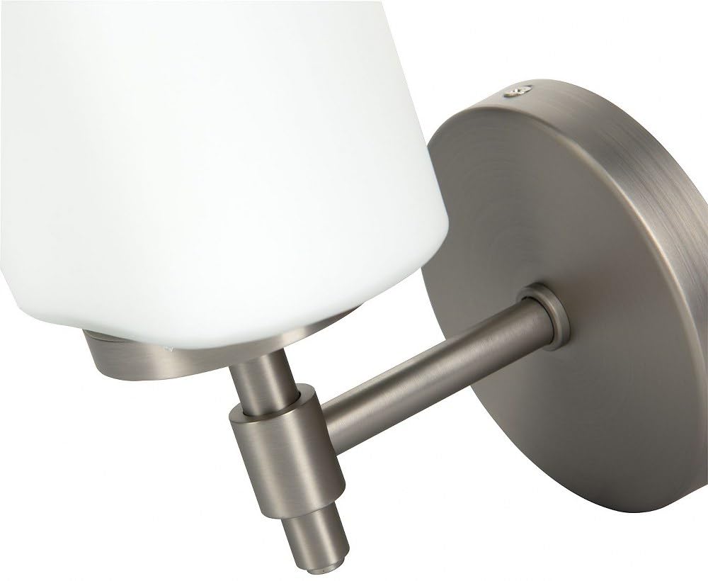 Modern One Light Wall Sconce - Brushed Nickel Finish - Elegant Lighting for Bedroom, Hallway & Living Room Decor