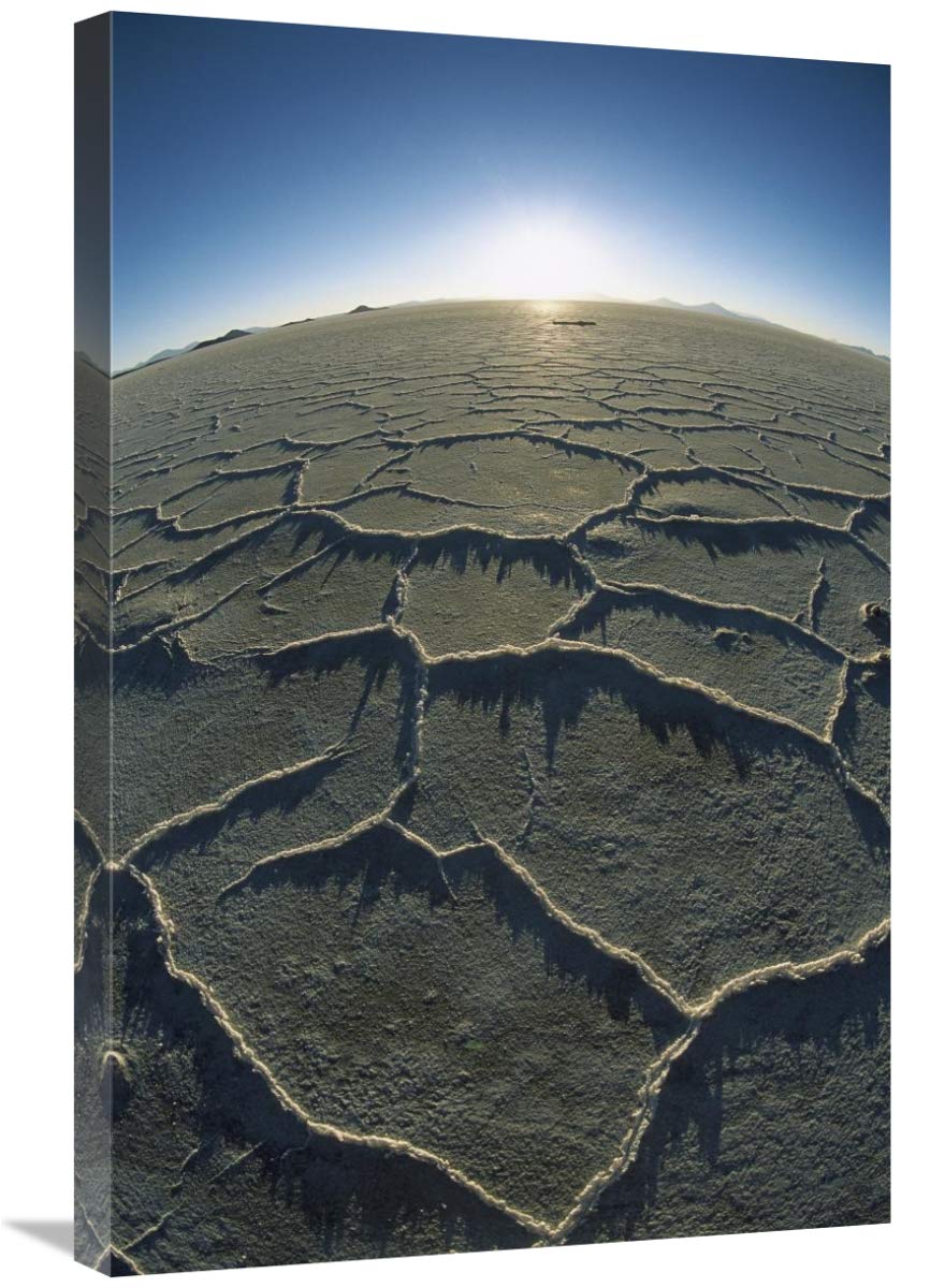 20 x 30 Inch Ancient Hexagonal Crystallization Fissures in Salar De Uyuni Salt Pan Bolivia Wall Art Print by Tui De Roy - Perfect for Living Room, Bedroom & Office Decor