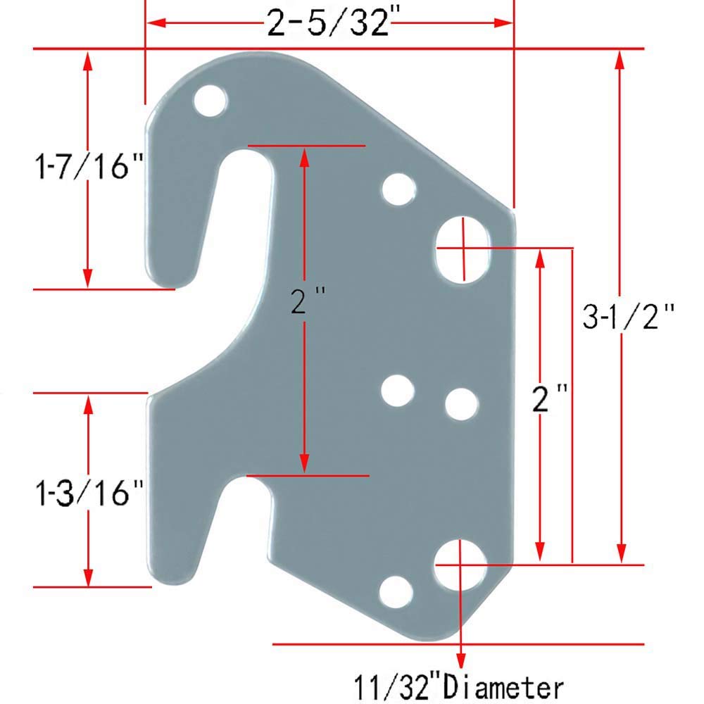 Universal Wood Bed Rail Hook Plates - Replacement Bracket for Bed Frame, Headboard & Footboard - Durable Bed Parts for DIY New Bed Construction (Set of 1) - Perfect for Bedroom Furniture Repair and Upgrade