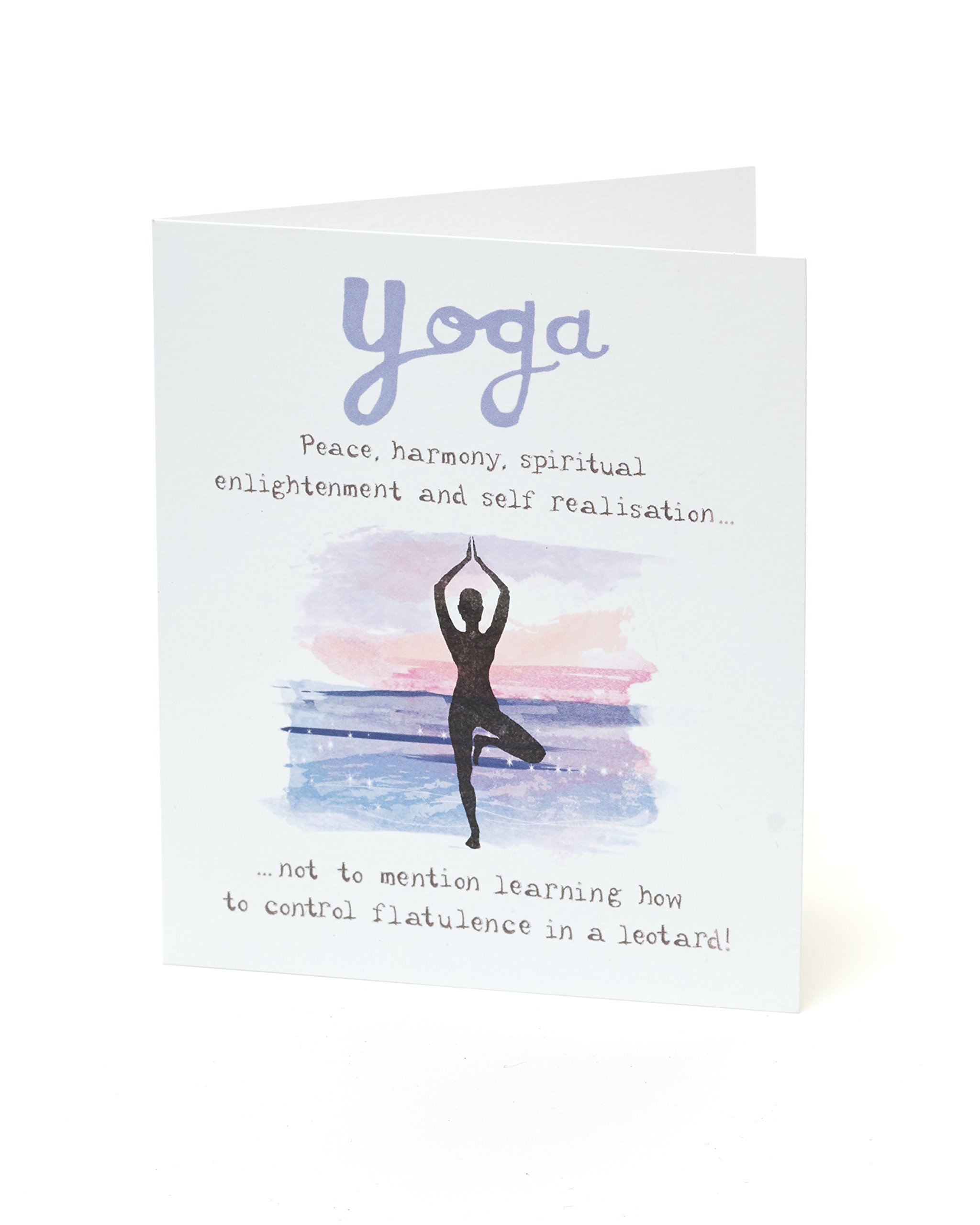 Funny Yoga Flatulence Control Birthday Greeting Card - Hilarious Gag Gift for Yoga Lovers & Pranksters - Perfect for Birthdays, Pranks & Yoga Enthusiasts