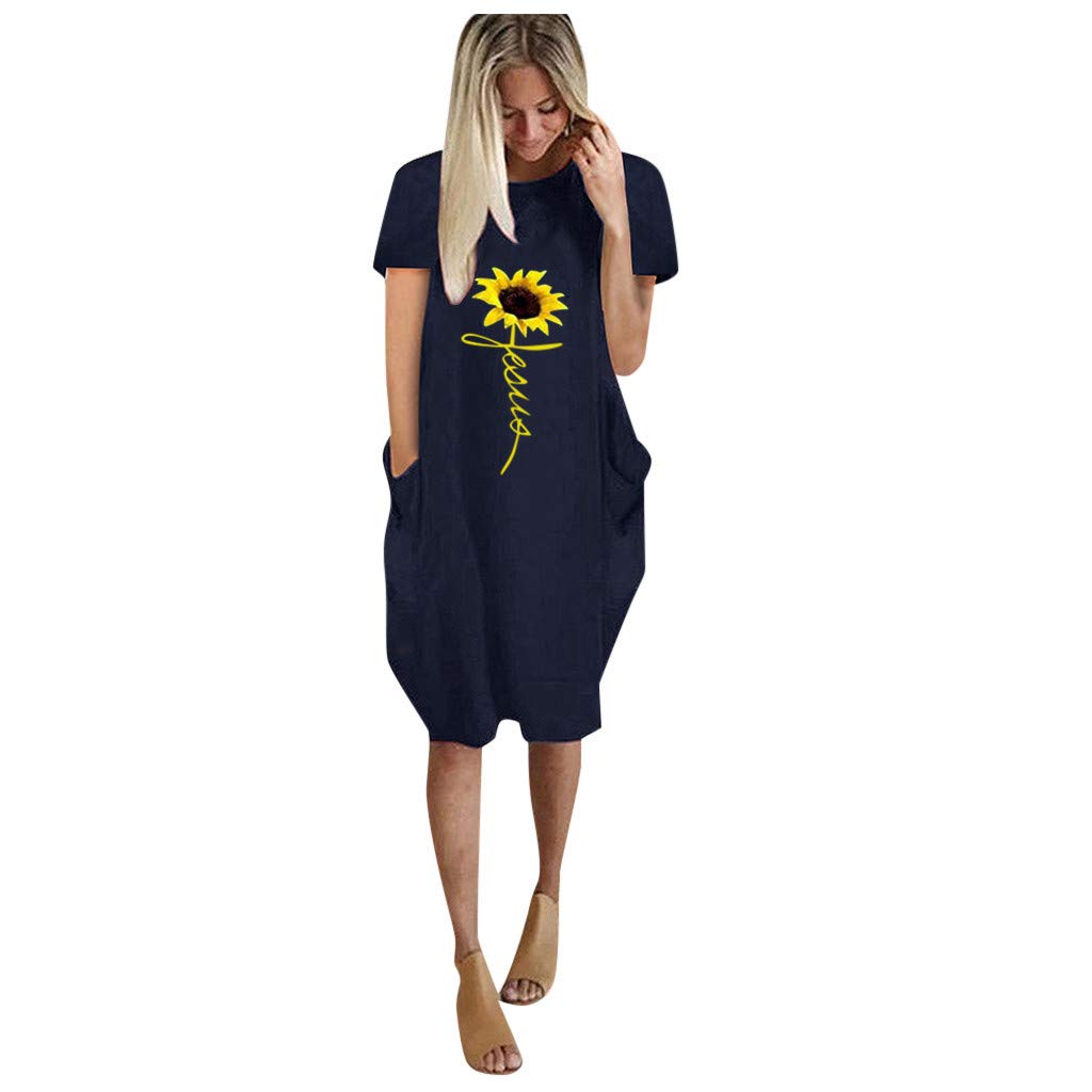 Women's Oversized Baggy Jumper Dress with Sleeves & Pockets - Casual Mini Pullover Dress for Holiday & Everyday Wear | Perfect for Beach, Vacation, and Relaxing Outfits