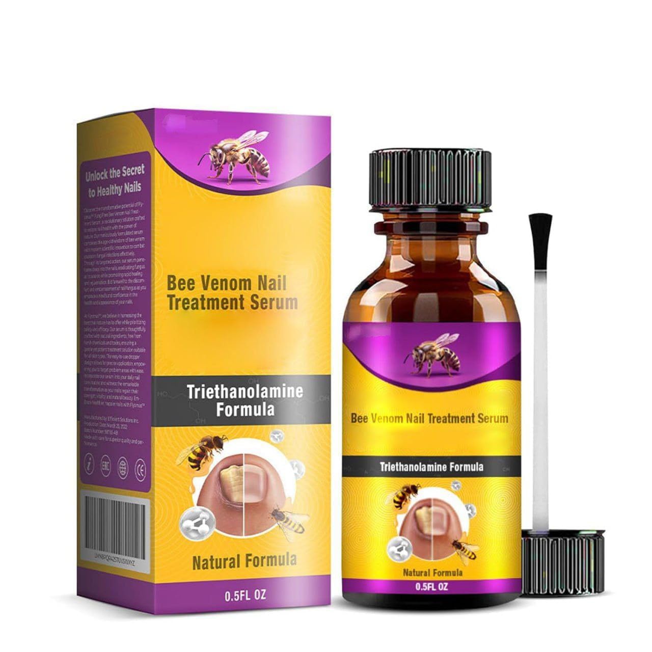 TZEP Natural Bee Venom Nail Growth & Repair Serum - 15ml Nail Treatment for Stronger, Healthier Nails - Perfect for Damaged, Brittle Nails & Nail Care Routine