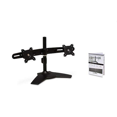 Dual Monitor Desk Mount Stand Base - Heavy Duty Adjustable VESA Mount for 13-32 Inch Screens - Perfect for Home Office, Gaming & Workspace Setup