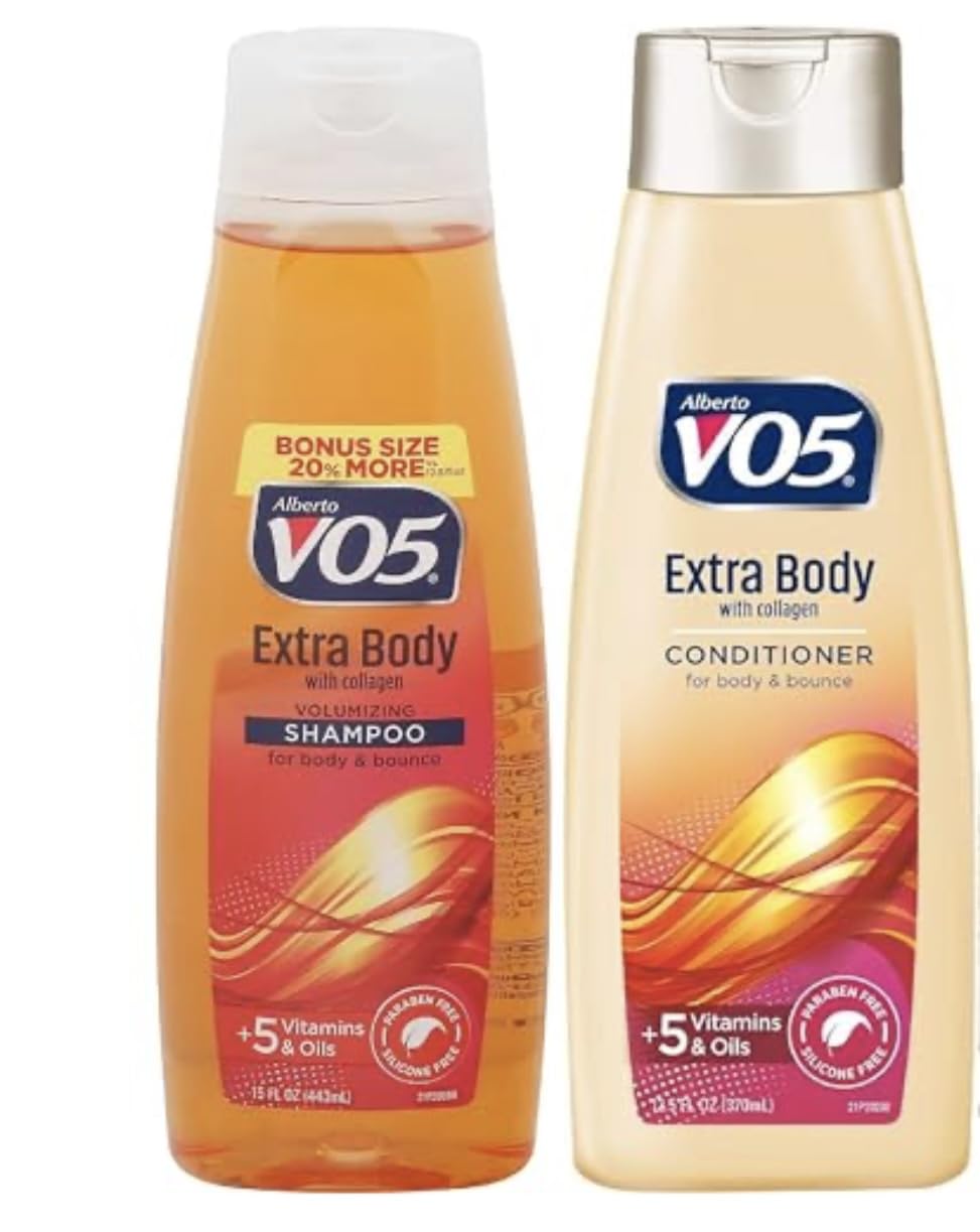 Extra Body Shampoo and Conditioner Set of 2 for Glowing Hair - Hydrating & Volumizing Hair Care Duo for Daily Use at Home or Salon