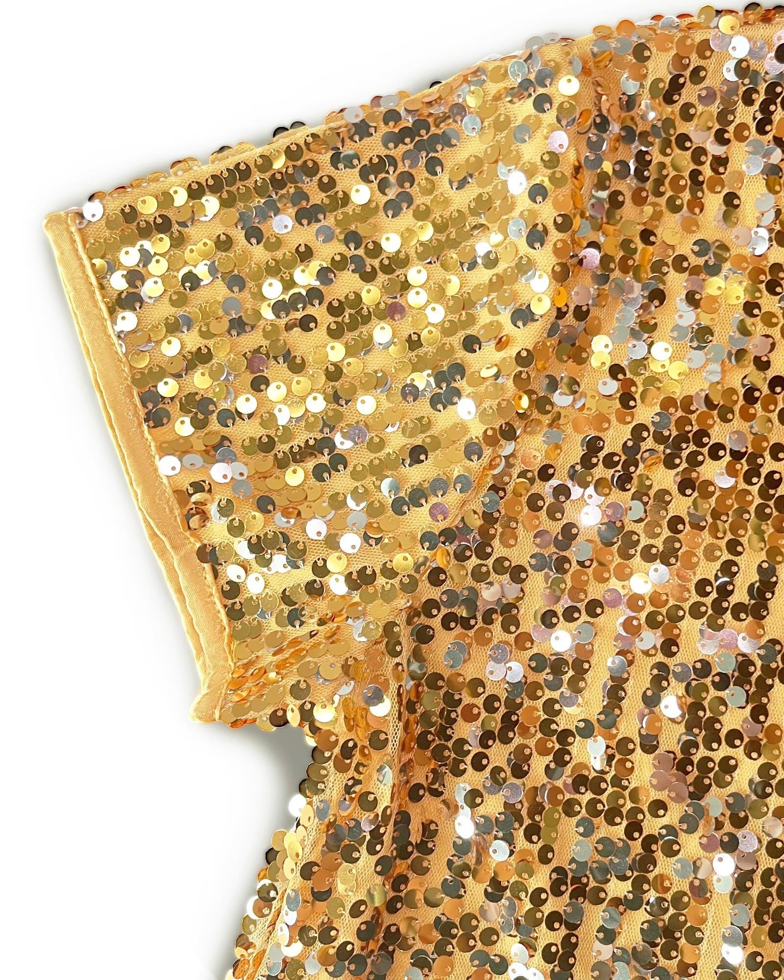 Sparkly Sequin Short Sleeve Top for Women - Glitter Shimmer Shirt for Concerts, Parties & Night Out | Disco Clubwear & Festive Occasion Outfit