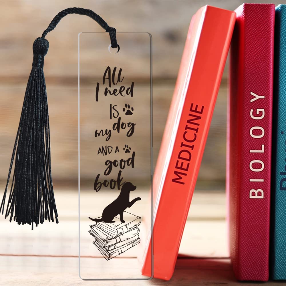 Dog Bookmark - Inspirational Bookmark Gift for Dog Lovers, Women, Girls, Bookworms - Perfect for Sisters, Daughters & Friends - Great for Reading, Book Club & Friendship Gifts