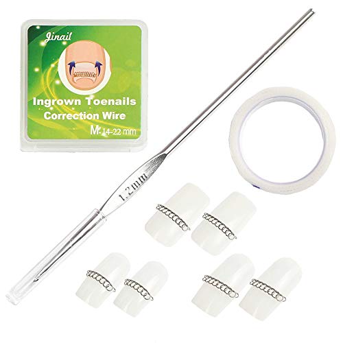 3-Piece Ingrown Toenail Correction Kit with Steel Hook Wire & Fixer Tape - Bunion Treatment & Pedicure Tool for Pain Relief & Foot Care at Home