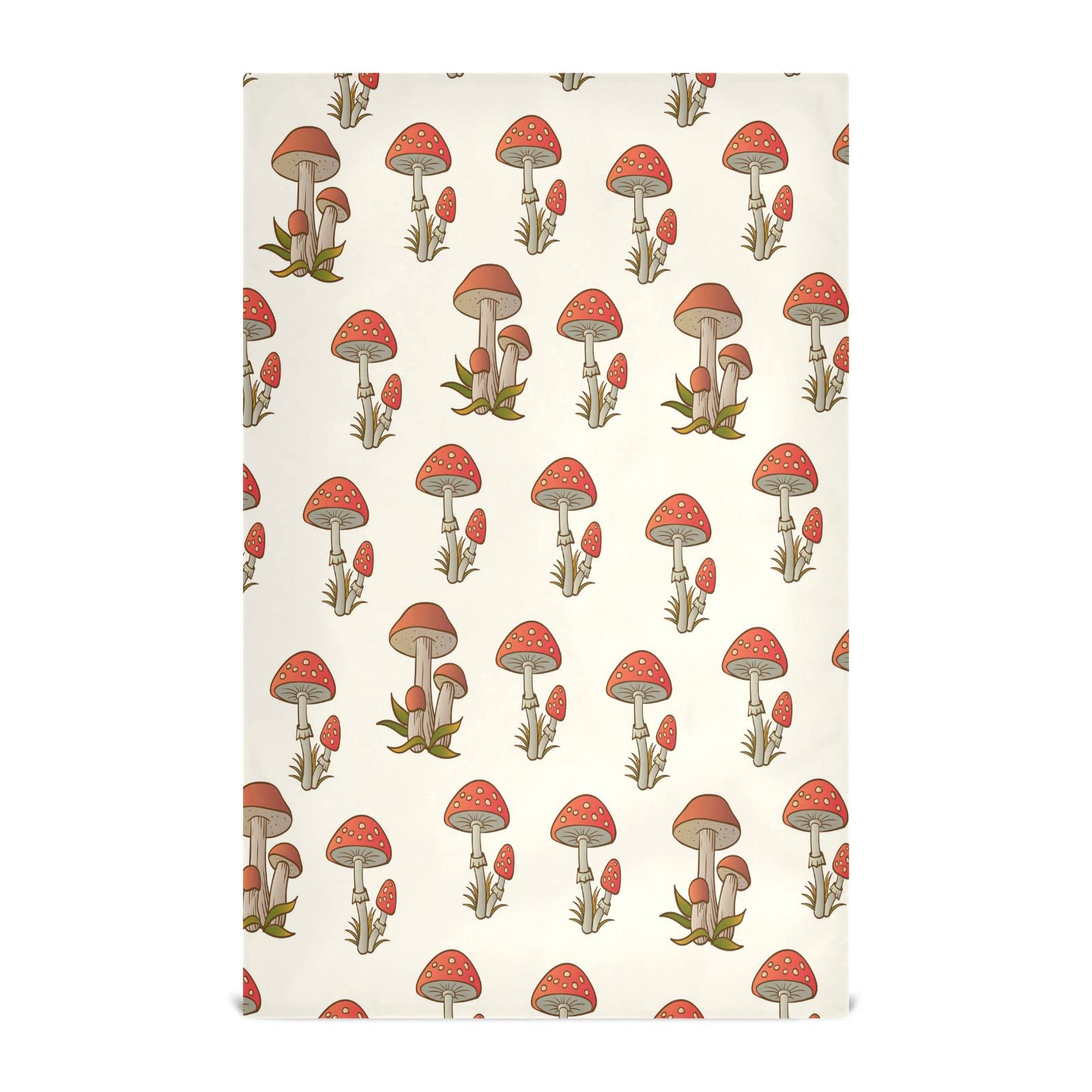 Premium 6-Pack Amanita Red Mushroom Dish Cloths - Absorbent Kitchen Towels for Drying Dishes, Cleaning & Decor (28