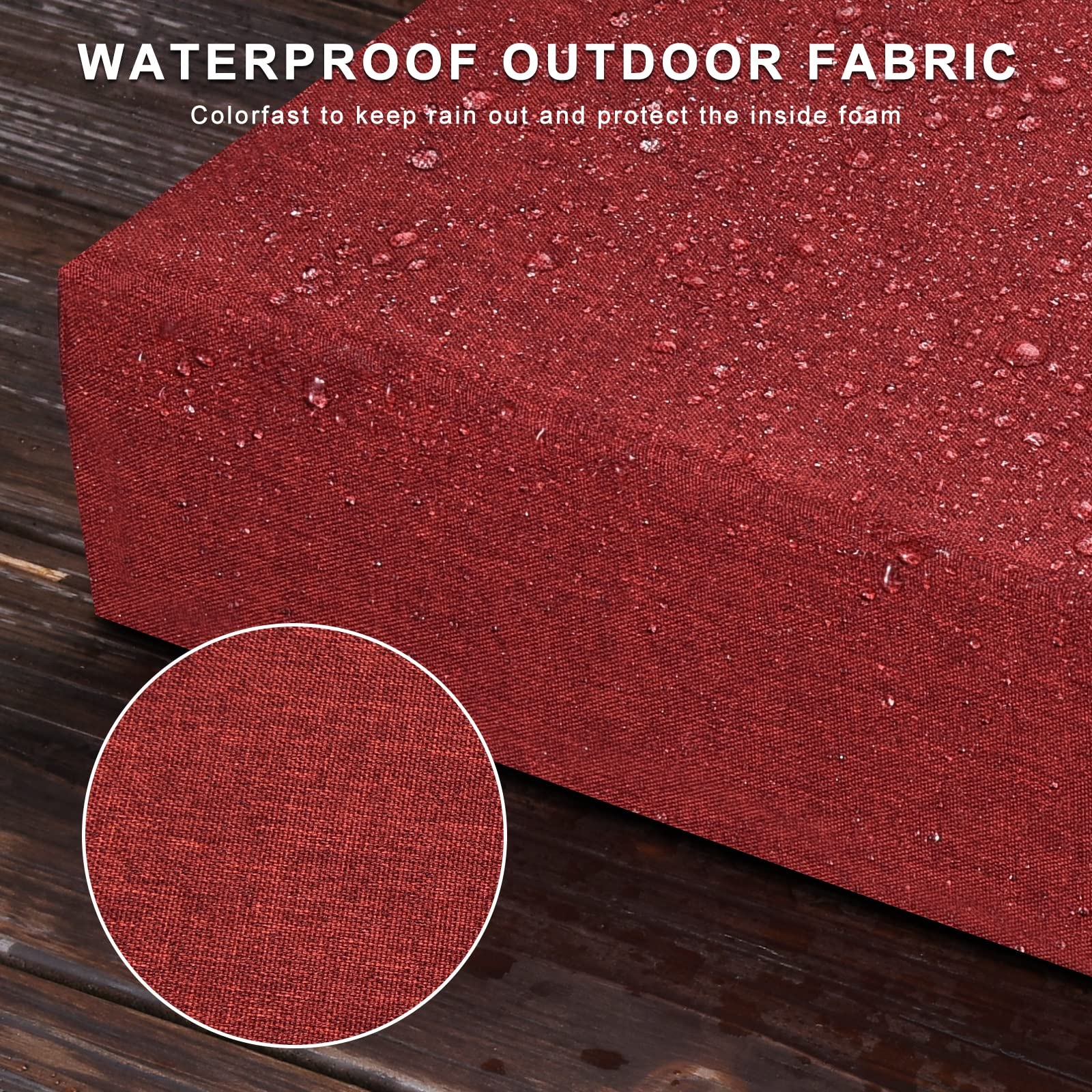 Premium Waterproof Outdoor Bench Cushion - Non-Slip Patio Furniture Cushion for Swing, Couch & Window Seat - 15.7