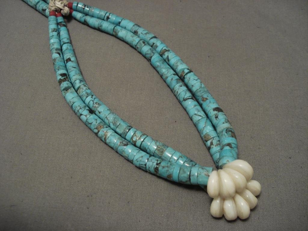 Vintage Santo Domingo Spider Turquoise Necklace - Handmade Native American Jewelry for Women - Perfect for Boho, Western & Southwest Fashion