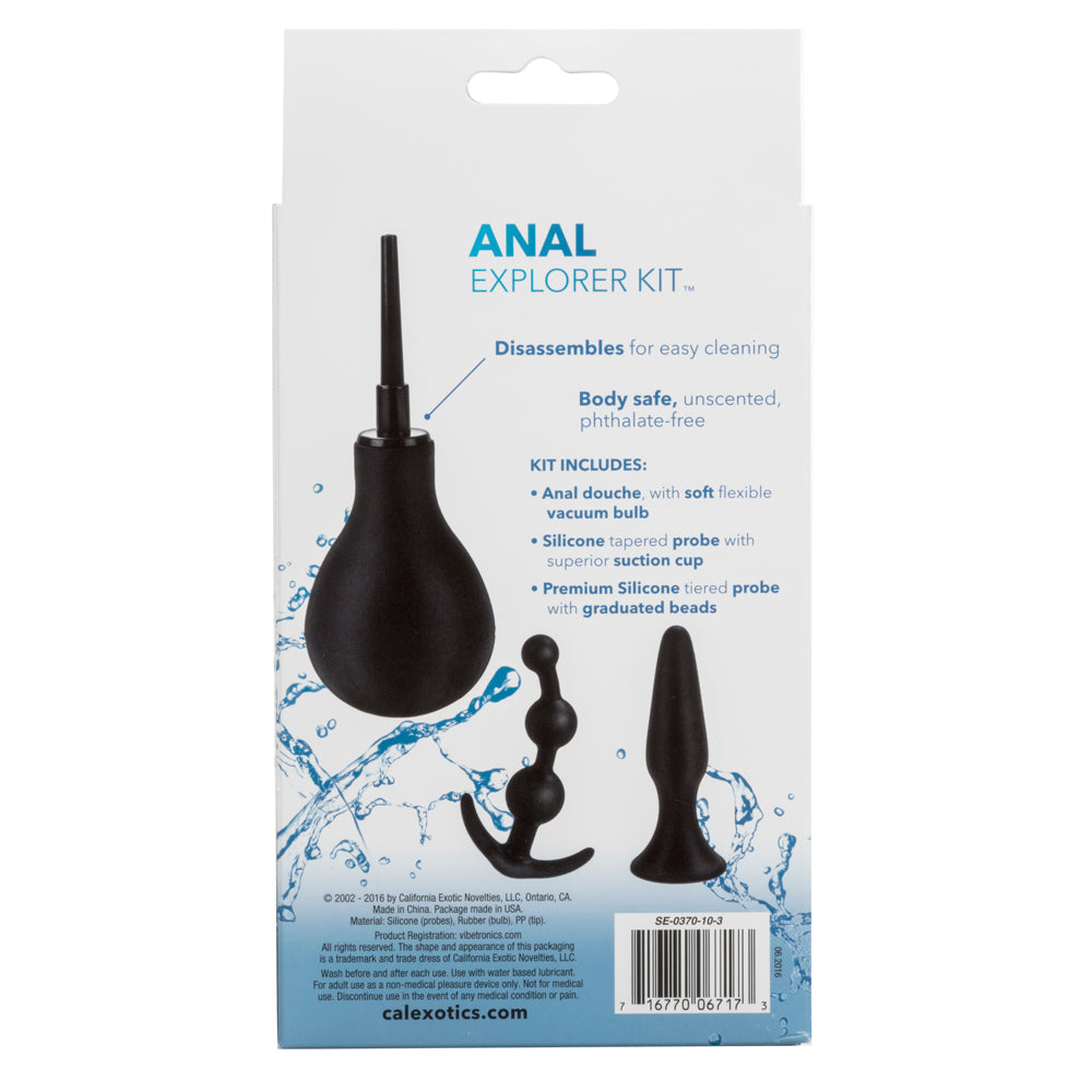 Anal Explorer Kit with Silicone Douche, Butt Plug & Beads - Premium Adult Toys for Anal Play, Training & Pleasure - Perfect for Couples, Solo Play & Beginners