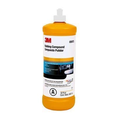 3M(TM) Rubbing Compound 05973 - 1 Quart (6-Pack Case) for Car Scratch Removal & Paint Restoration